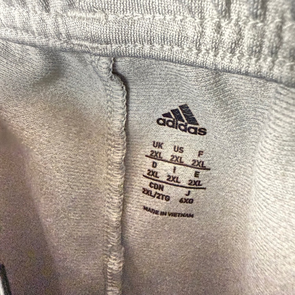 Adidas Gray Three Stripe Adidas Track Pants 2XL Athletic Athleisure Streetwear - Picture 5 of 7